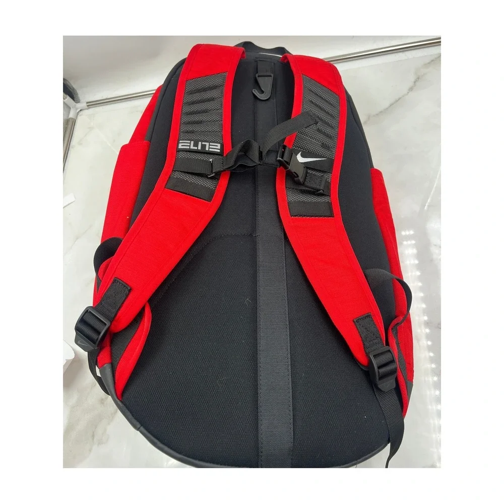 Nike Hoops Elite Pro Basketball Backpack Red Black Silver School